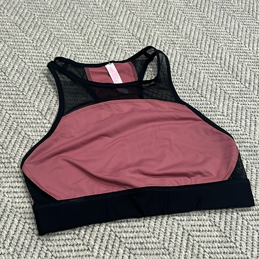 Pink Victoria’s Secret sports bra